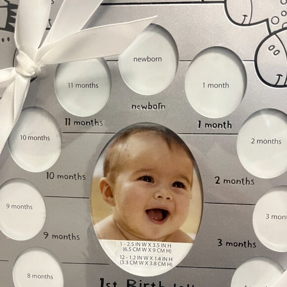 3/$15 Carter's Child Of Mine "First Year" Picture Frame (Holds 13 Photos) New - Picture 3 of 4
